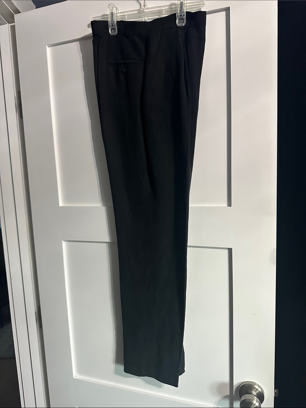 Classiques Entier silk And Linen lined Black Dress Trousers